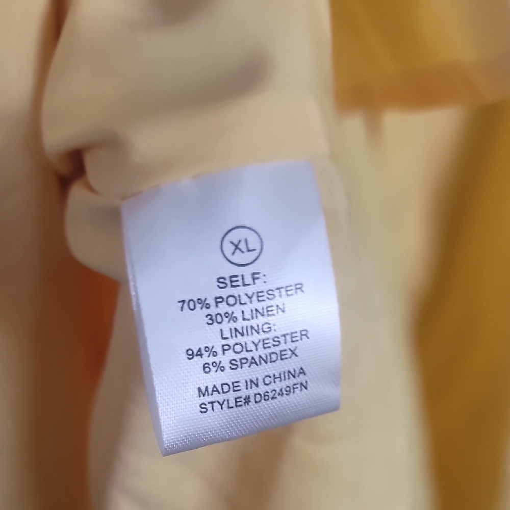 Fashion Nova Linen Blend Sienna Yellow Mini Dress - Picture 10 of 10